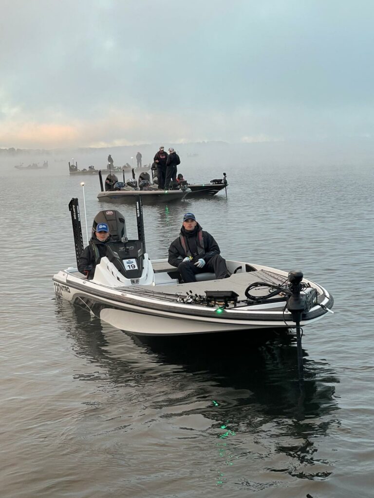 Agustin Pintado y Oscar Gonzalez Durante los entrenos del Bass Nation Championship en lake Hartwell en 2023